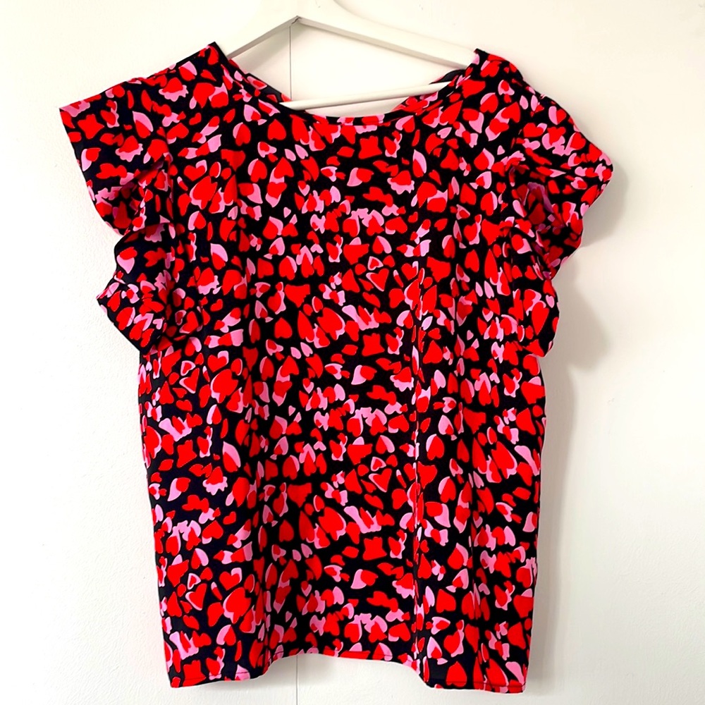 Shein blouse with heart motive